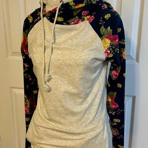 Floral Sleeve Women's Hoodie